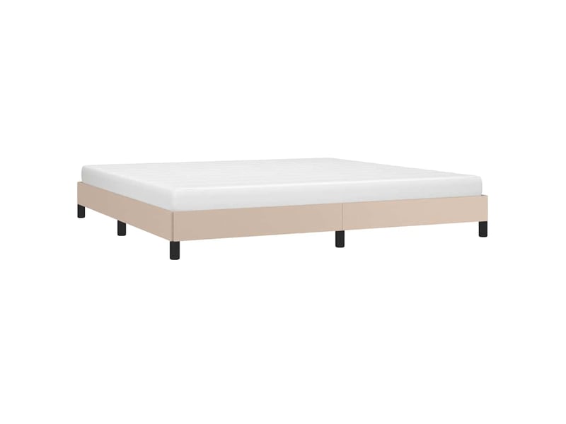  Lit double- lit adulte -  cadre de lit sans matelas cappuccino 200x200 cm similicuir  - Conforama B