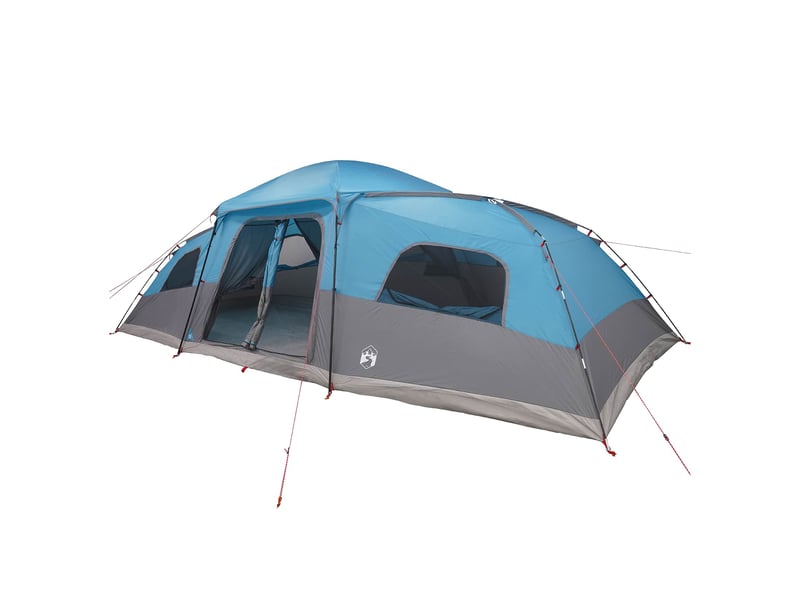  Tente de camping, tente familiale avec auvent imperméable 18 personne bleu  - Conforama A