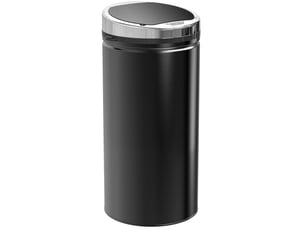 Poubelle à capteur tcqpz 42 l automatique avec couvercle 30,5 x 30,5 x 68 cm acier noir