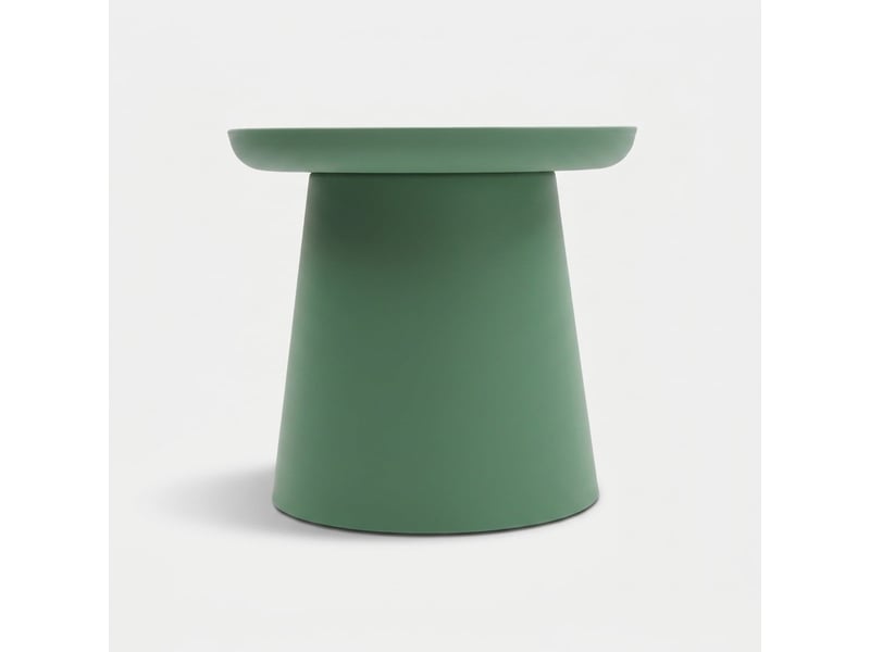  Petite table basse ronde en polypropylène d'intérieur et extérieur krk - vert foncé  - Conforama C