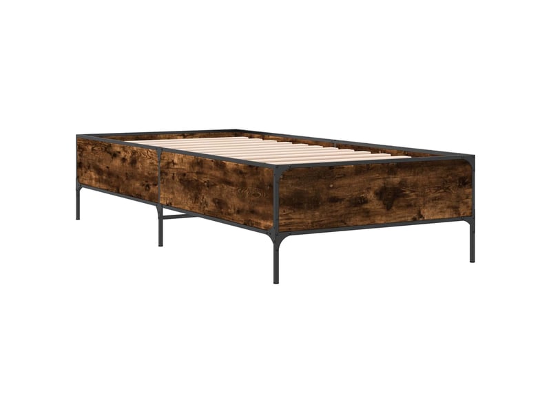  Lit simple- lit adulte -  cadre de lit chêne fumé 80 x 200 cm bois d'ingénierie  - Conforama B