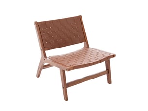 Fauteuil fixe <strong>OKMYHOME</strong> <strong></strong> Simili marron vendu A l'unité