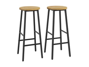 tabouret de bar <strong>HAUSS SPOLE</strong> - noir hauteur d'assise 70 cm vendu Par paire