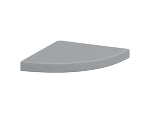 Étagère d'angle flottante, étagère murale gris 35x35x3,8 cm mdf cf41377