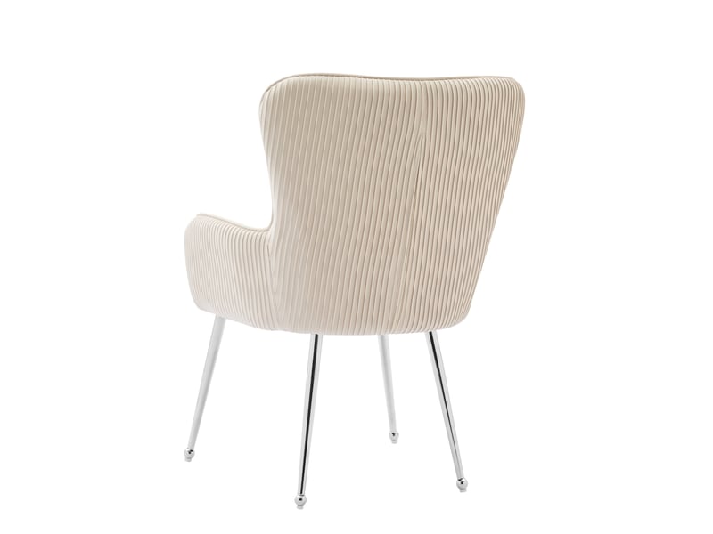  Lot de 4 chaises de salle à manger contemporaines avec accoudoirs et dossier réglable - piètement métal  - Conforama D