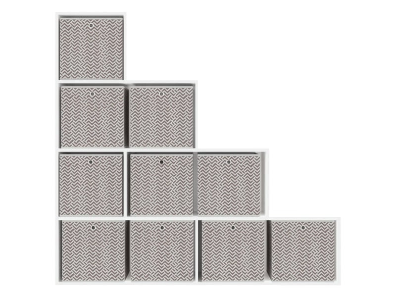 Boîtes de rangement pliables 10 pcs 32x32x32 cm tissu intissé shl44229 - Conforama E