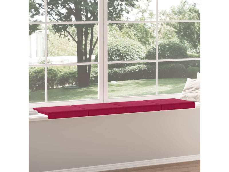  Lot de 4 coussins de banc, coussins d'assise, coussins pour chaisecanapé velours bordeaux profondeur 35 cm cf52599  - Conforama D