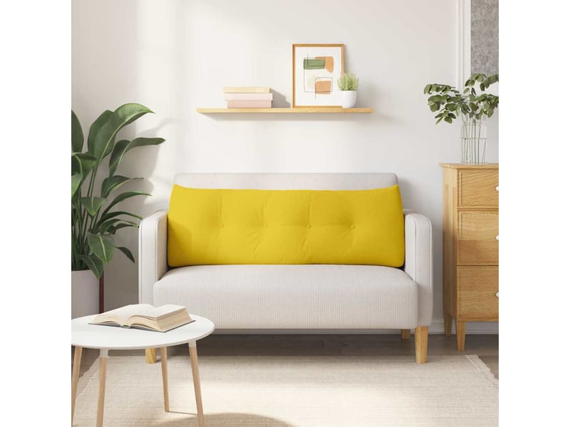 Coussin de dos, coussin de dossier jaune clair 140 x 24 x 50 cm tissu cf54773 - Conforama D