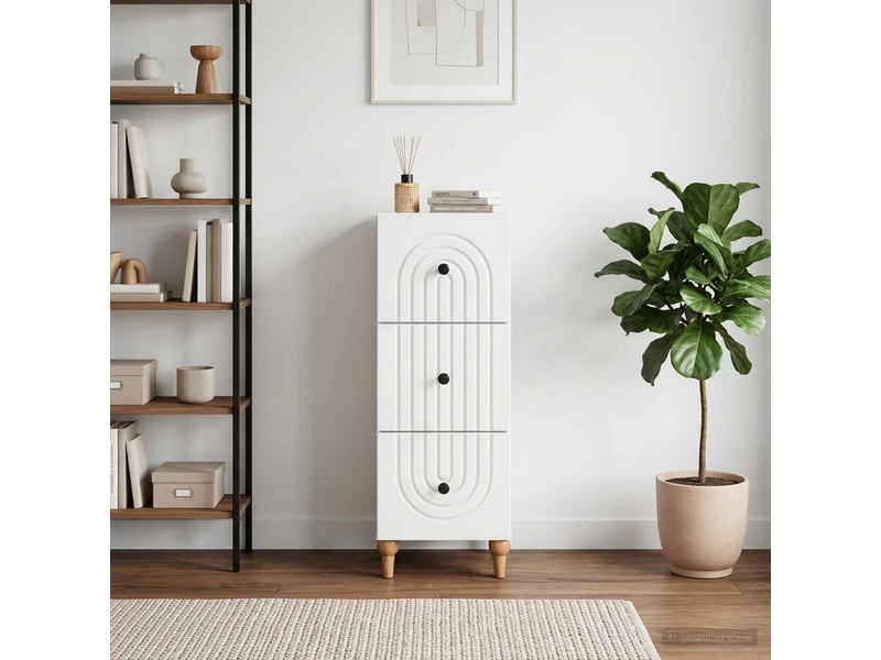 Armoire de rangement bureau, armoire à tiroirs 33 x 34.5 x 90 cm bois d'ingénierie shl9327 - Conforama B