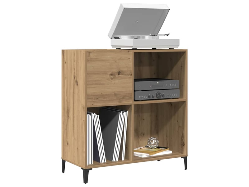  Armoire à disques, armoire de rangement chêne artisanal 84,5x38x89cm bois ingénierie shl36  - Conforama B