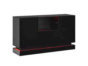 Buffet 2 porte(s)  2 tiroir(s)   - 140 cm coloris noir 