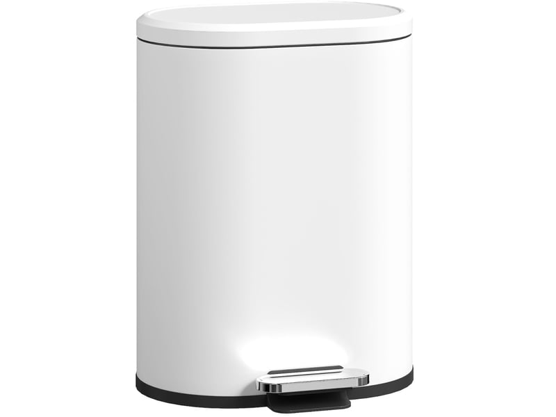  Poubelle à pédale 12 l blanc, métal et fermeture douce  - Conforama A