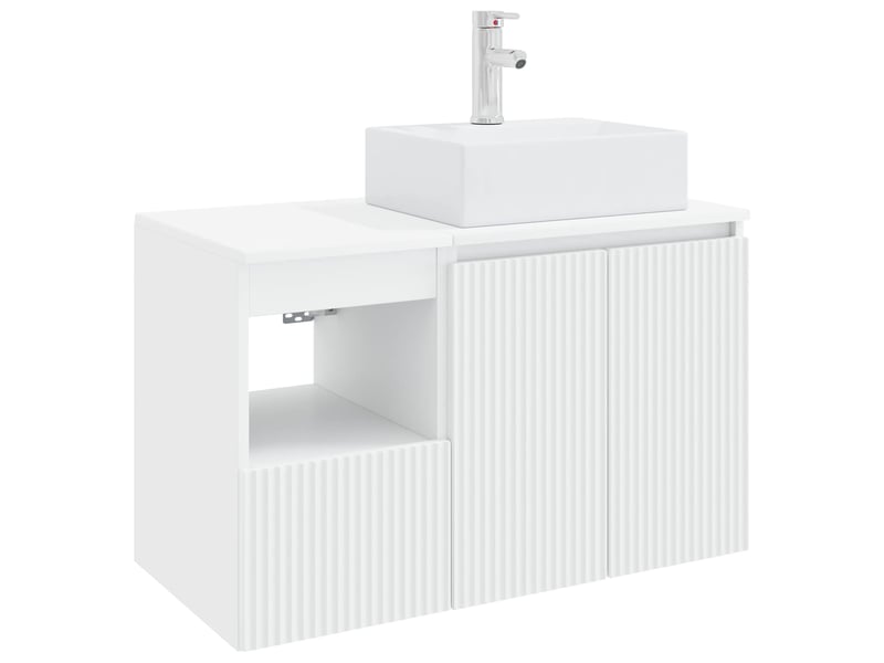  Ensemble de mobilier de salle de bain 2 pc blanc cf63990  - Conforama A
