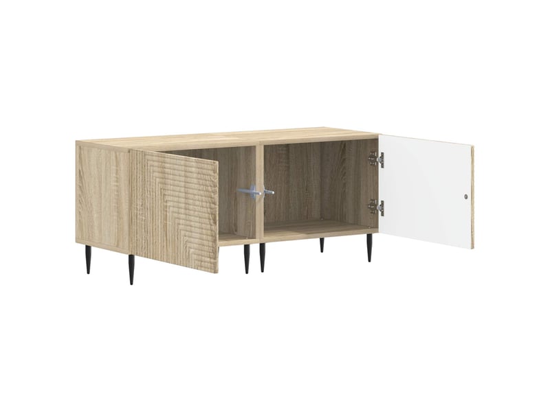  Meuble tv - banc tv - meuble de rangement chêne sonoma bois d'ingénierie  - Conforama C
