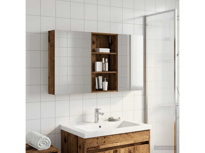 Ensemble de meubles de salle de bain 3 pcs 140x14.5x70 cm shl2491 - Conforama D