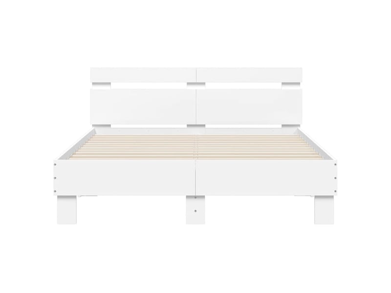  Lit double- lit adulte -  cadre de lit sans matelas blanc 120x190 cm  - Conforama D