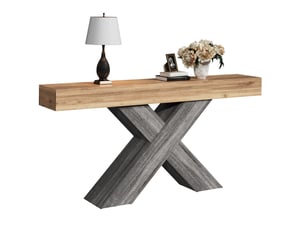 Console 0 tiroir(s)  coloris bicolore <strong>BEAOK</strong> <strong></strong> - longueur 140 cm - 140 cm