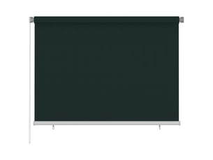 Store enrouleur, store roulant d'extérieur 205 (l) x 140 (h) cm vert foncé hdpe cf47378