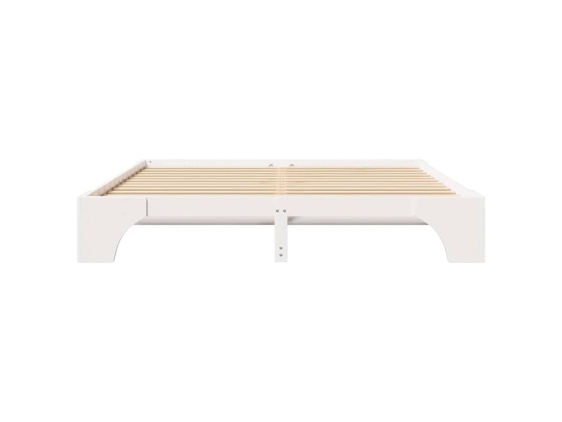  Lit double- lit adulte -  cadre de lit blanc 200 x 200 cm pin massif  - Conforama D