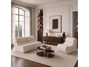 Fauteuil fixe <strong>SIA HOME</strong> <strong>1LOFTBCR</strong> Tissu beige vendu A l'unité