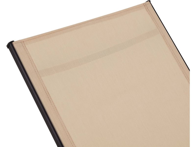 Lot de 2 bains de soleil en métal farniente - beige  - Conforama D
