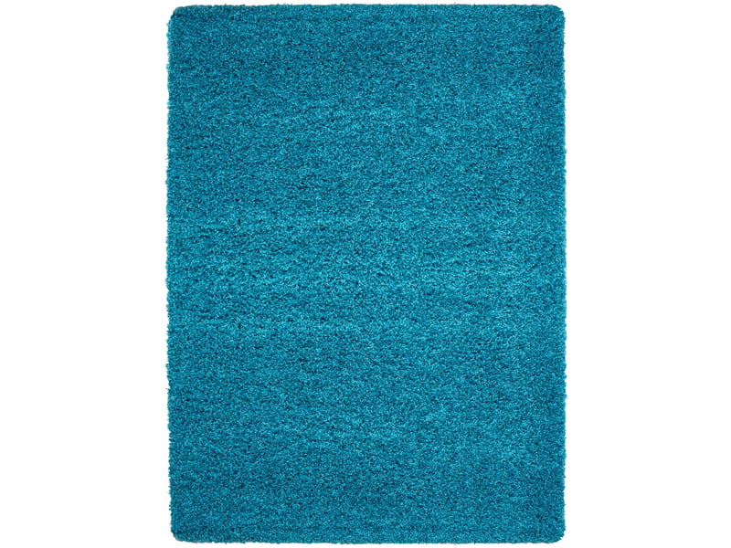 Shaggy - tapis uni à poils longs - turquoise 140 x 200 cm LIFE1402001500TURKIS - Conforama A