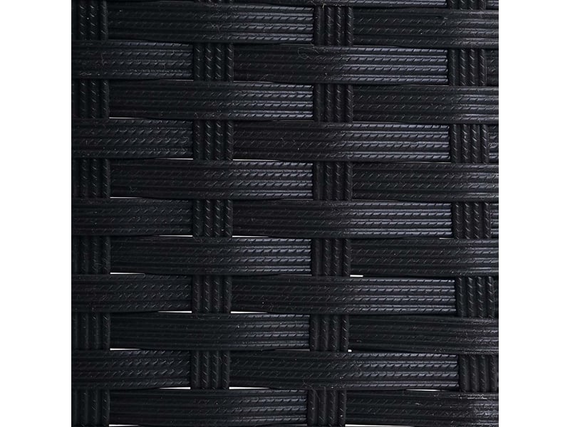  Banc de jardin banquette en polyrotin anthracite chiné avec coussin gris mdj04133  - Conforama D