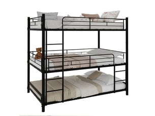 Lit superposé 90x190 cm IKSETERA TRADING LTD coloris noir