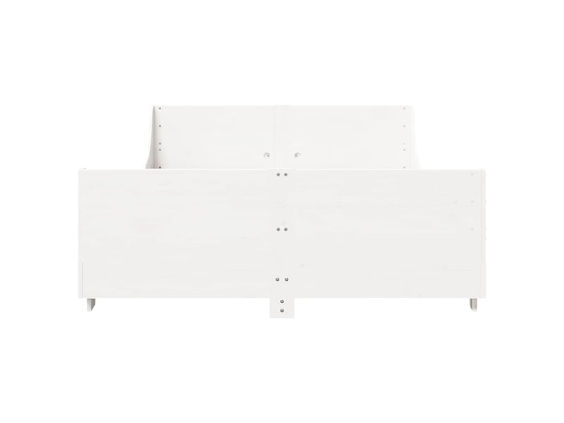  Lit double- lit adulte -  cadre de lit sans matelas blanc 120x190 cm bois de pin massif  - Conforama C