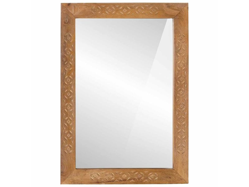  Miroir mural 70 x 50 cm bois d'ingénierie et verre cf62803  - Conforama A