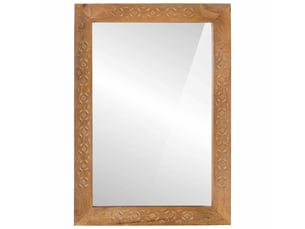 Miroir rectangulaire à fixer coloris marron <strong></strong> <strong></strong> - 70 cm x 50 cm
