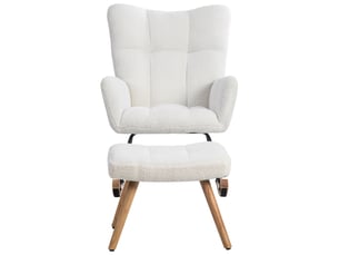 Fauteuil fixe <strong>HAUSS SPOLE</strong> <strong></strong> Tissu bouclette blanc vendu A l'unité
