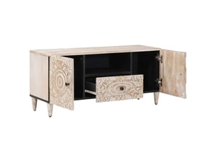Meuble tv coloris blanc 105 cm