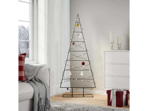 Sapin de noël - arbre de noël en métal pour décoration noir 150 cm