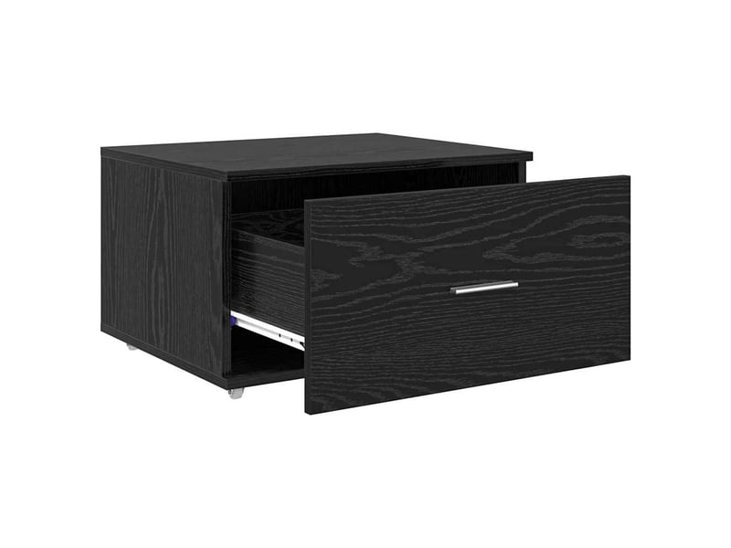  Armoire de rangement bureau, armoire à tiroirs 55 x 45 x 31 cm chêne noir  - Conforama E