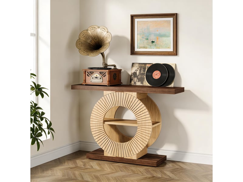  Console d'entrée en bois marron 100x29,5x79,5 cm  - Conforama E