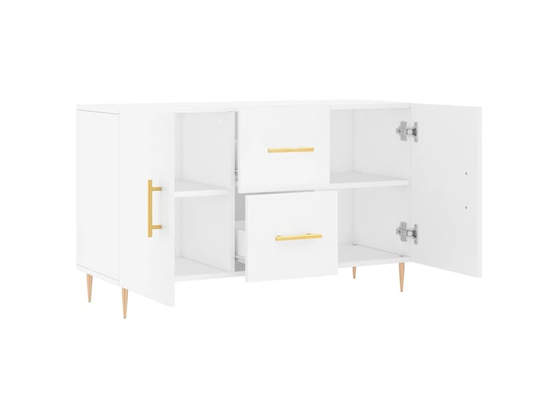  Buffet - bahut - meuble de rangement blanc 100x36x60 cm bois d'ingénierie  - Conforama E