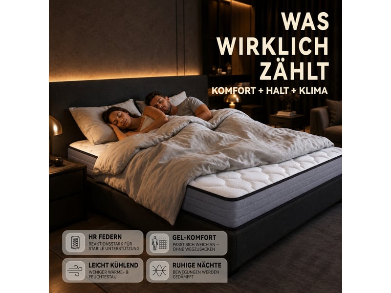  Matelas ressorts ensachés 120x200 cm h3 ferme 7 zones de confort épaisseur 20 cm housse lyocell respirante certifié oeko tex  - Conforama B