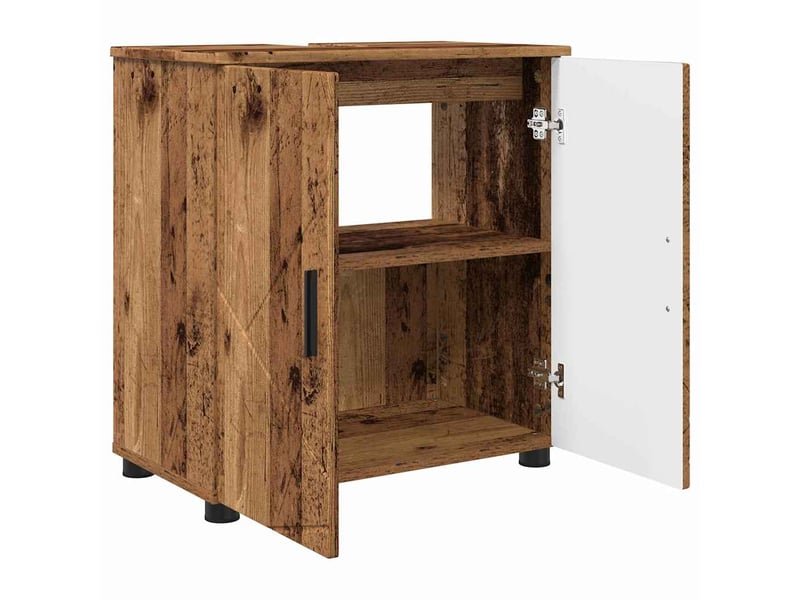 Ensemble de mobilier de salle de bain 3 pc bois ancien cf64259 - Conforama E