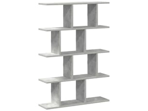 Étagère cube murale 12 compartiments gris béton bois ingénierie cf41342