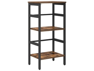 Étagère 2 niveaux, étagère de rangement 40 x 29,5 x 81 cm bois d'ingénierie shl7431