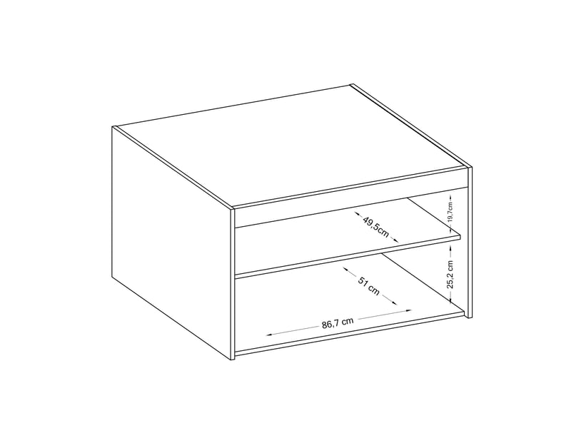 Surmeuble armoire storicos 2 portes chêne sonoma 90x55x53 cm Storicos - Conforama C