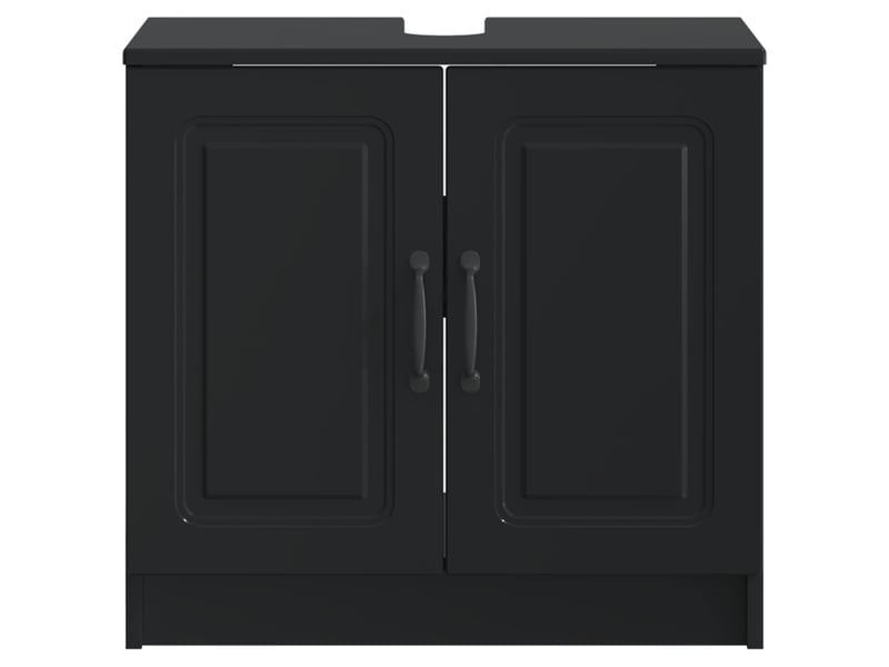 Meuble sous lavabo de salle de bain utrecht noir cf64936 - Conforama D