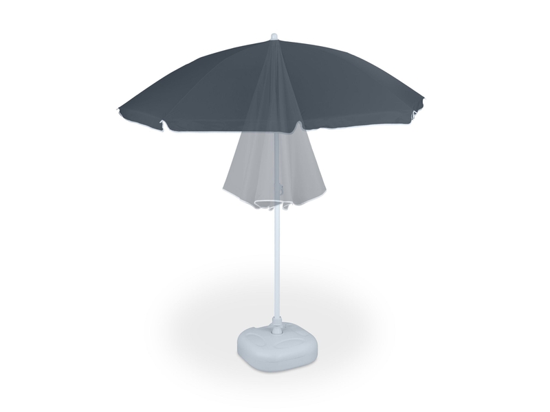  Parasol réglable en hauteur 180 cm design classique terrasse jardin 193 x 180 x 111 cm en polyester gris 13_0005265  - Conforama A