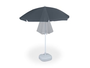 Parasol réglable en hauteur 180 cm design classique terrasse jardin 193 x 180 x 111 cm en polyester gris 13_0005265