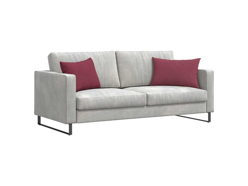 Lot de 2 coussins de canapé, coussins décoratifs tissu bordeaux 60 x 40 cm cf58800 - Conforama C