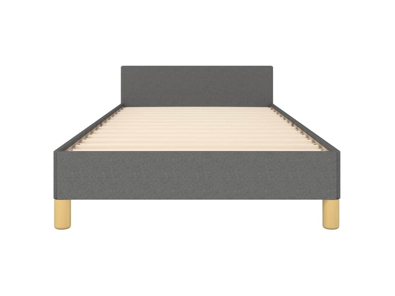  Lit simple- lit adulte -  cadre de lit sans matelas gris foncé 80x200 cm tissu  - Conforama D