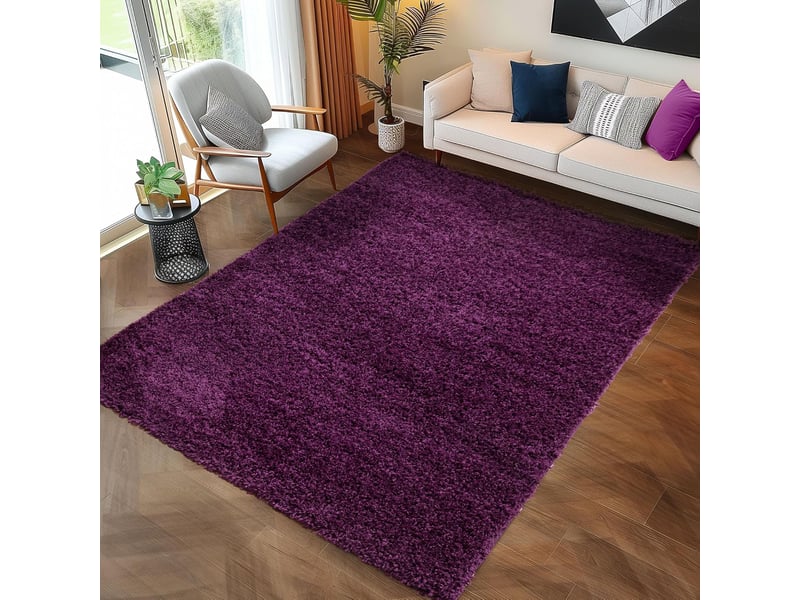 Shaggy - tapis uni à poils longs - violet 160 x 230 cm LIFE1602301500LILA - Conforama B