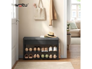Meuble à chaussures 8 paire(s)  <strong>WOLTU</strong>  <strong></strong> coloris noir