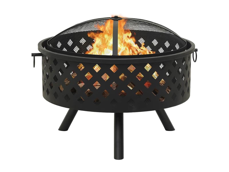  Brasero exterieur, foyer camping avec tisonnier 68 cm xxl acier  - Conforama C